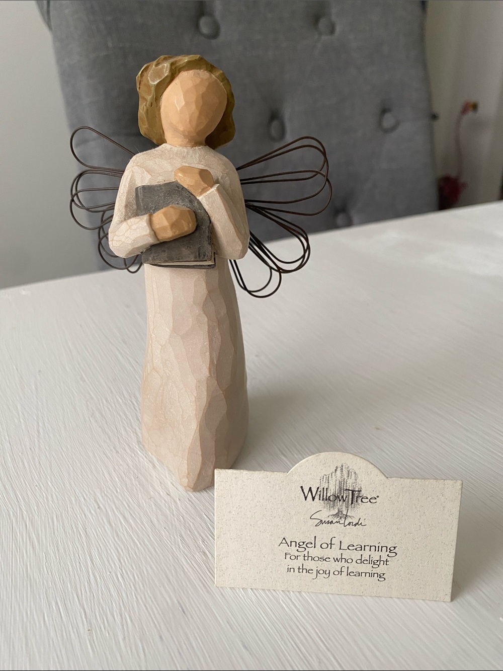 Willow Tree "Angel of Learning" Figurine - Holding a Book